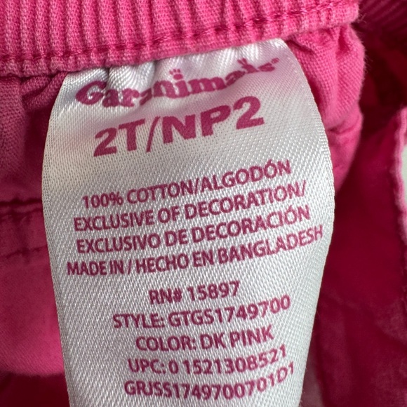 Garanimals 2T Girls Pink Shorts - Picture 3 of 3